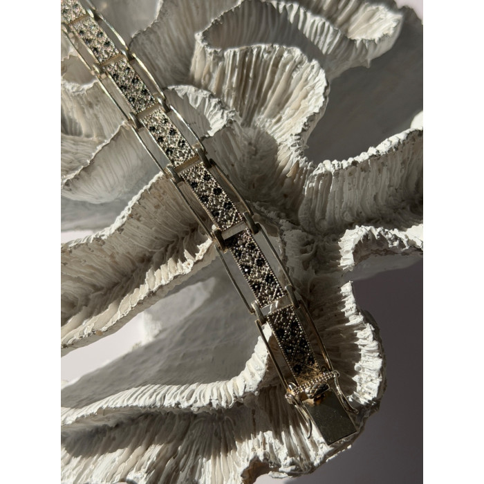 Vintage 925 Sterling Silver Marcasite Bracelet