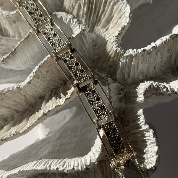Vintage 925 Sterling Silver Marcasite Bracelet