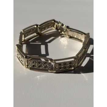 Vintage 925 Sterling Silver Marcasite Bracelet