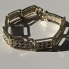 Vintage 925 Sterling Silver Marcasite Bracelet