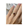 10K YELLOW GOLD RUBY & DIAMONDS RING SIZE 7