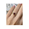 10K YELLOW GOLD RUBY & DIAMONDS RING SIZE 7