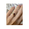 10K YELLOW GOLD RUBY & DIAMONDS RING SIZE 7