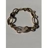 Italy 925 Sterling Silver Gold Plated Rose Quartz Bracelet