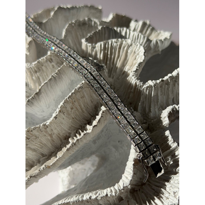 Shiny 925 Sterling Silver Cz Bracelet
