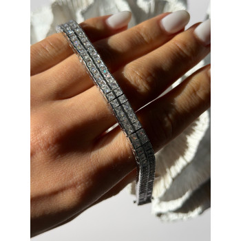 Shiny 925 Sterling Silver Cz Bracelet