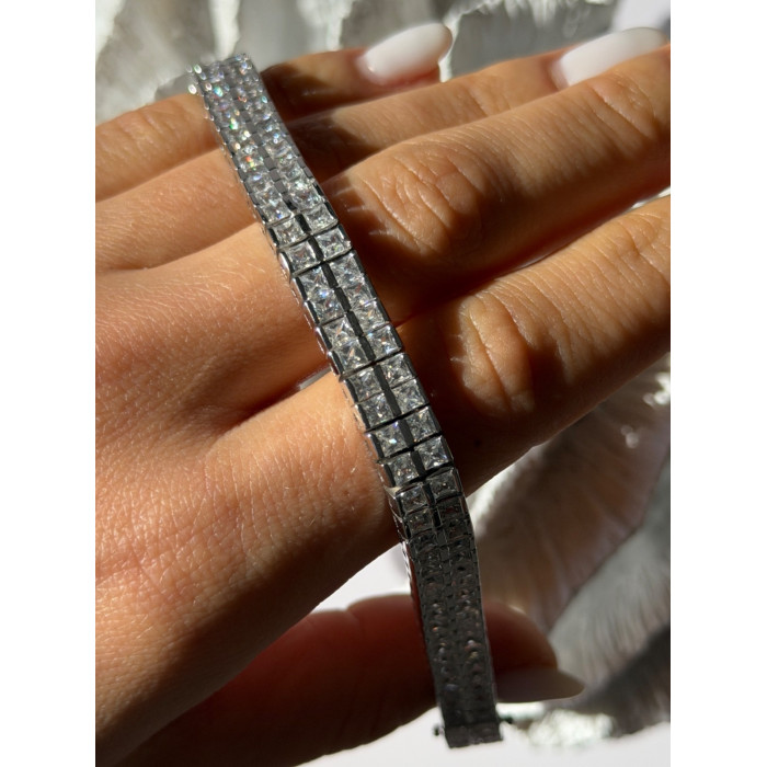 Shiny 925 Sterling Silver Cz Bracelet