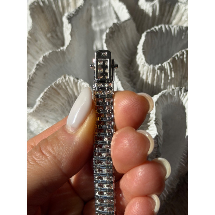 Shiny 925 Sterling Silver Cz Bracelet