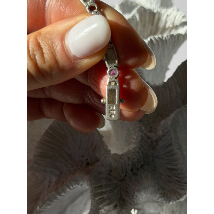 Vintage 925 Sterling Silver Amethyst & Marcasite Bracelet