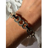 Vintage 925 Sterling Silver Onyx & Marcasite Bracelet