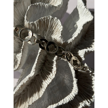 Vintage 925 Sterling Silver Onyx & Marcasite Bracelet