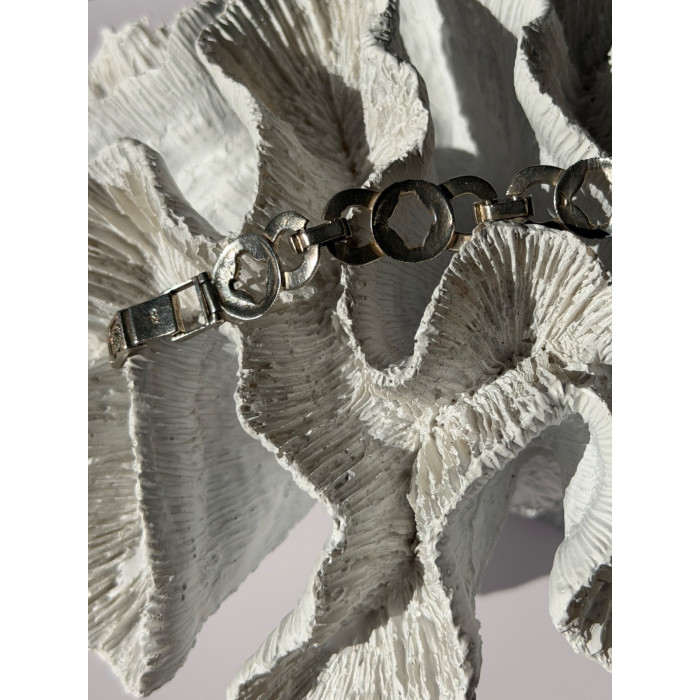 Vintage 925 Sterling Silver Onyx & Marcasite Bracelet