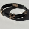 Pat Pend Leather & 925 Sterling Silver Black Agate Bracelet