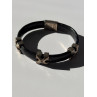 Pat Pend Leather & 925 Sterling Silver Black Agate Bracelet