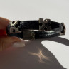 Pat Pend Leather & 925 Sterling Silver Black Agate Bracelet