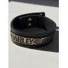 Harley Davidson Leather & 925 Sterling Silver Bracelet