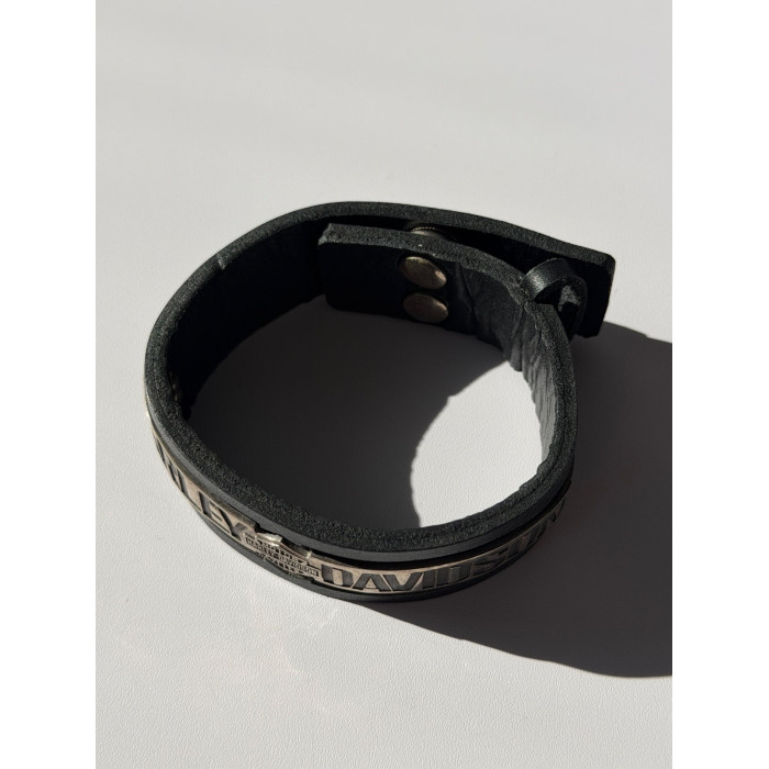 Harley Davidson Leather & 925 Sterling Silver Bracelet