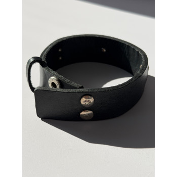 Harley Davidson Leather & 925 Sterling Silver Bracelet