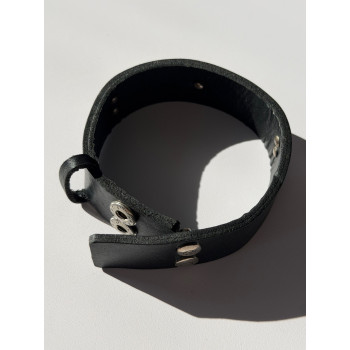 Harley Davidson Leather & 925 Sterling Silver Bracelet