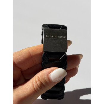 Emporio Armani Leather & 925 Sterling Silver Bracelet