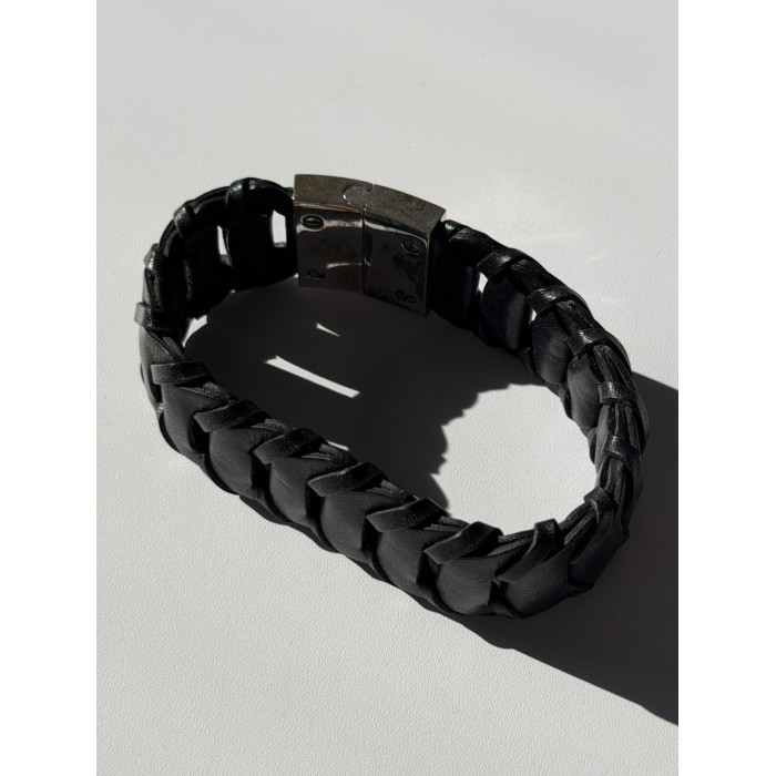 Emporio Armani Leather & 925 Sterling Silver Bracelet