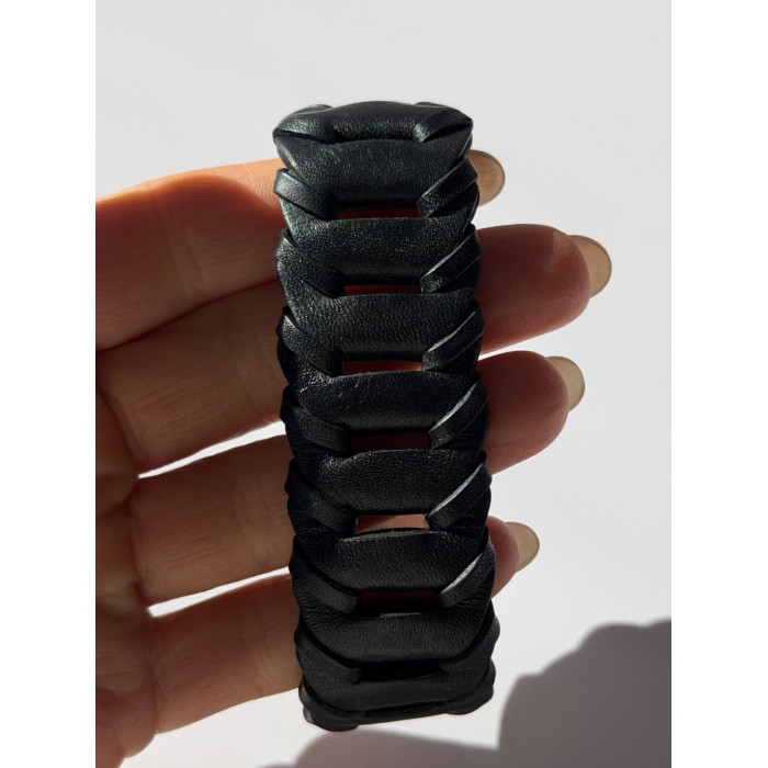 Emporio Armani Leather & 925 Sterling Silver Bracelet