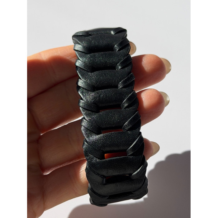 Emporio Armani Leather & 925 Sterling Silver Bracelet