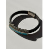 Leather & 925 Sterling Silver Turquoise Bracelet