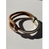 Vintage Brown Leather & 925 Sterling Silver Bracelet