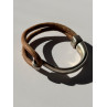 Vintage Brown Leather & 925 Sterling Silver Bracelet