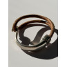 Vintage Brown Leather & 925 Sterling Silver Bracelet