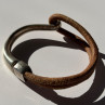 Vintage Brown Leather & 925 Sterling Silver Bracelet