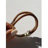 Vintage Brown Leather & 925 Sterling Silver Bracelet