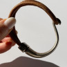 Vintage Brown Leather & 925 Sterling Silver Bracelet