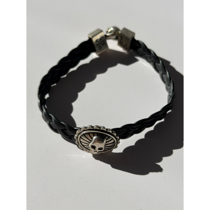 King Baby Skeleton Leather & 925 Sterling Silver Bracelet