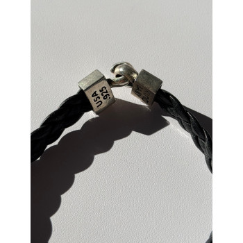 King Baby Skeleton Leather & 925 Sterling Silver Bracelet