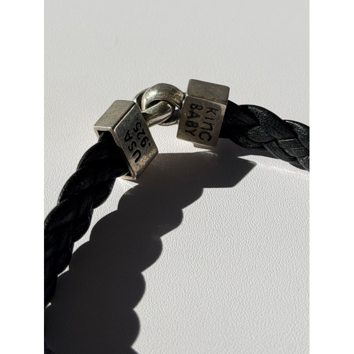 King Baby Skeleton Leather & 925 Sterling Silver Bracelet