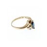 10K YELLOW GOLD BLUE TOPAZ & DIAMONDS RING SIZE 8