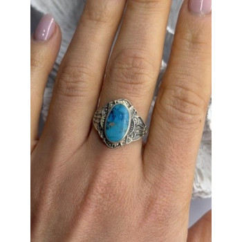 Vintage 925 Sterling Silver Turquoise Ring Size 9