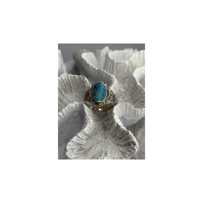 Vintage 925 Sterling Silver Turquoise Ring Size 9