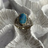 Vintage 925 Sterling Silver Turquoise Ring Size 9