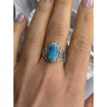 Vintage 925 Sterling Silver Turquoise Ring Size 9