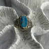 Vintage 925 Sterling Silver Turquoise Ring Size 9