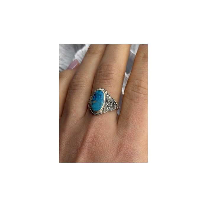 Vintage 925 Sterling Silver Turquoise Ring Size 9