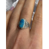 Vintage 925 Sterling Silver Turquoise Ring Size 9
