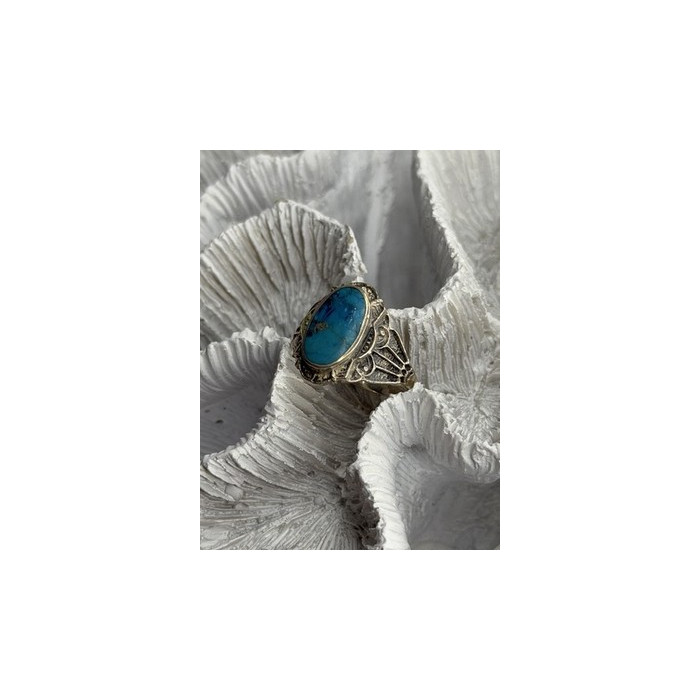 Vintage 925 Sterling Silver Turquoise Ring Size 9