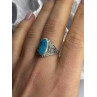 Vintage 925 Sterling Silver Turquoise Ring Size 9
