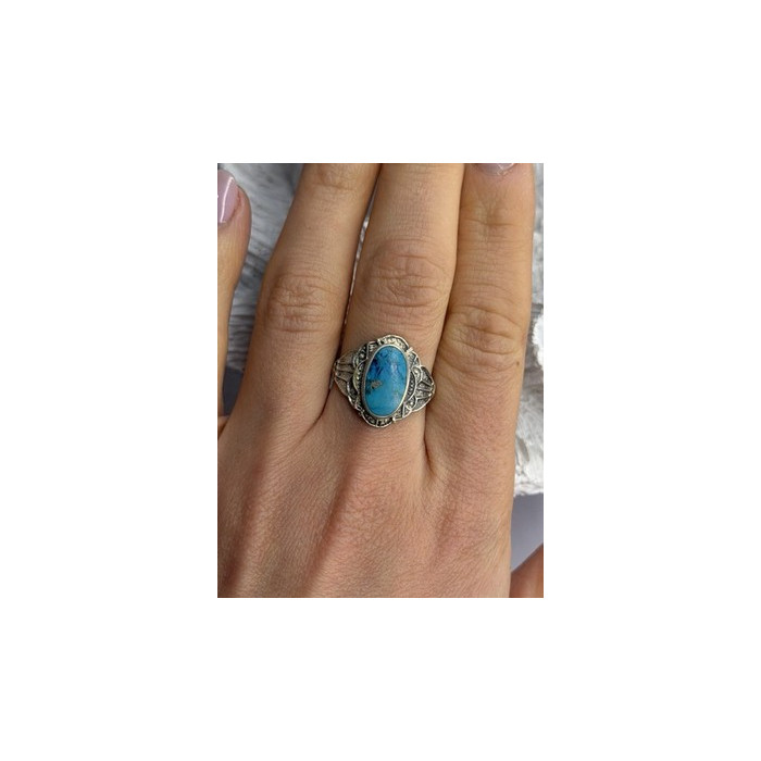 Vintage 925 Sterling Silver Turquoise Ring Size 9