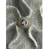 Elegant Design 925 Sterling Silver Amethyst Ring Size 6