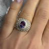 Elegant Design 925 Sterling Silver Amethyst Ring Size 6